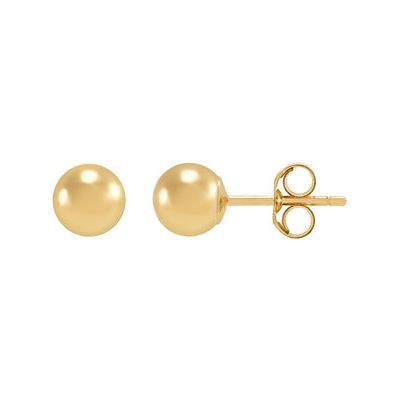 10k yellow gold 5mm ball stud earrings