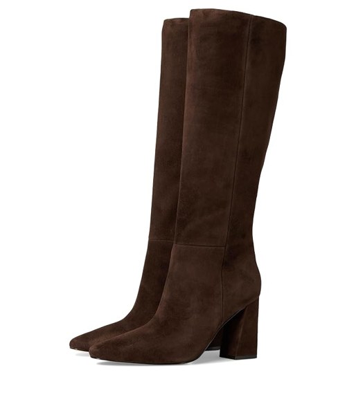 Marc Fisher LTD Yarli knee-high suede boot, women's (Dark Brown Suede)