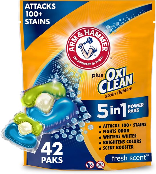 ARM & HAMMER OxiClean 5-in-1 paks, 42ct