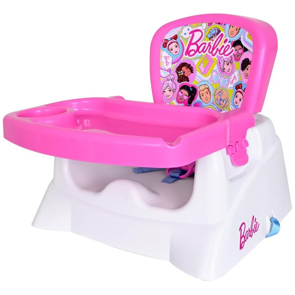 Barbie pink feeding booster seat for toddlers, ages 1+