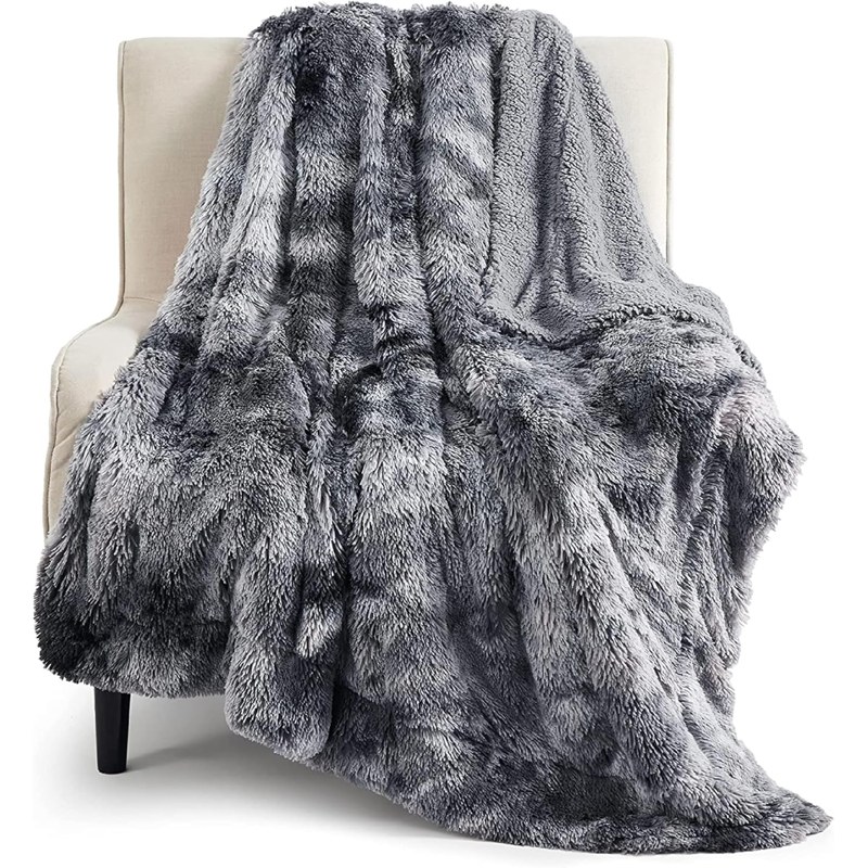 Bedsure faux fur sherpa throw blanket