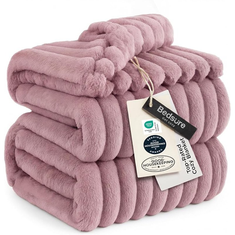 Bedsure soft fleece queen blanket 90x90