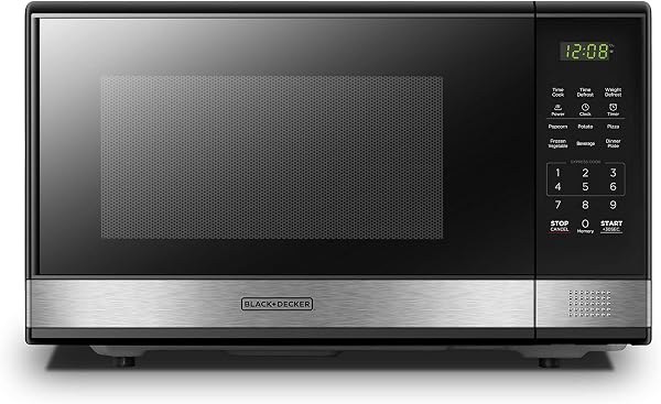 BLACK+DECKER 1.1 cu. ft. 1000W countertop microwave, stainless steel