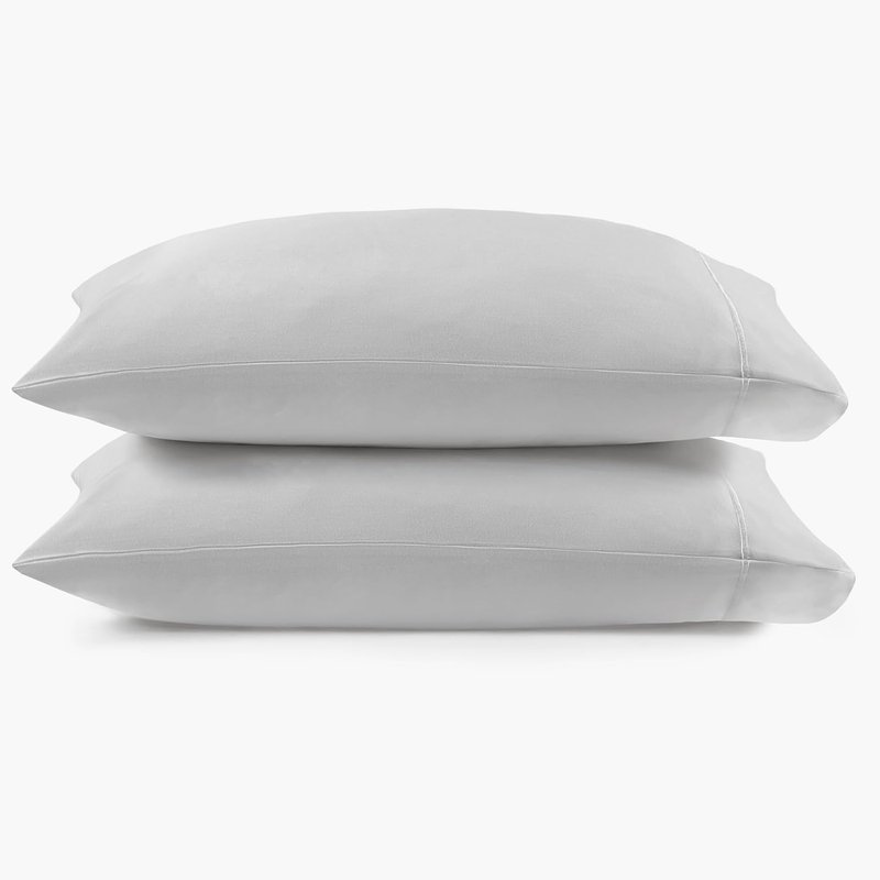 Croscill Egyptian Cotton 500 Thread Count Standard Pillowcases, 2-Pack, Grey