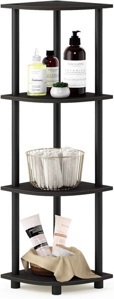 Furinno 4-tier corner shelf