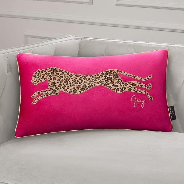 Juicy Couture velvet cheetah pillow