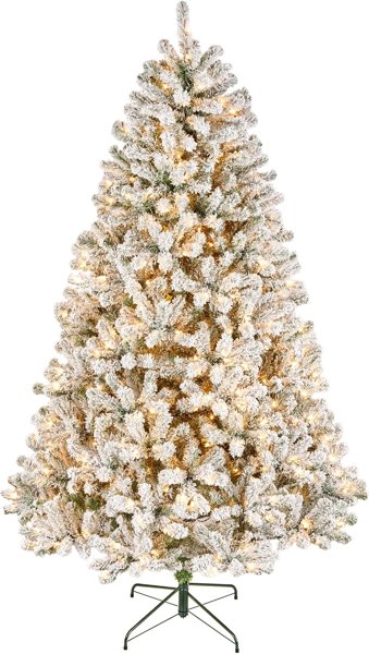 National Tree 7.5 ft pre-lit flocked tree