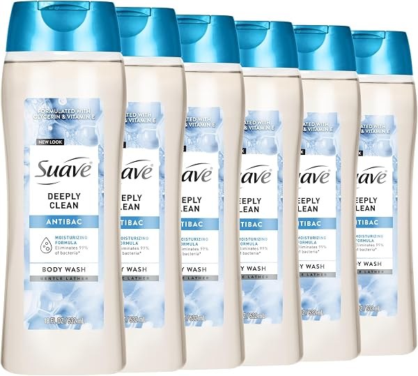 Suave antibacterial body wash 6-pack