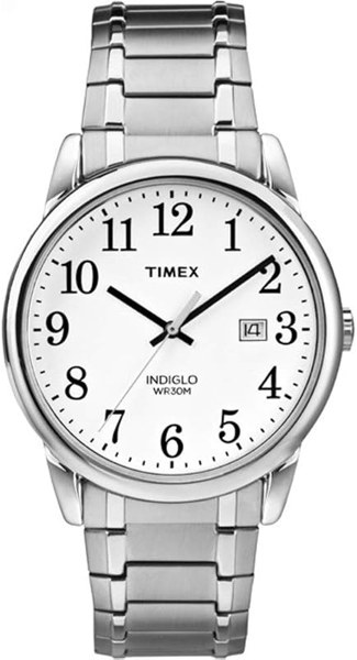 Timex Easy Reader 38mm Watch, Silver-Tone with Expansion Band
