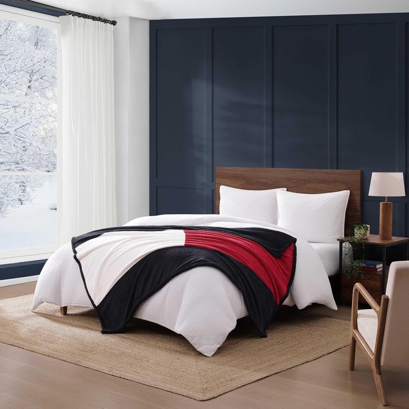 Tommy Hilfiger plush throw blanket