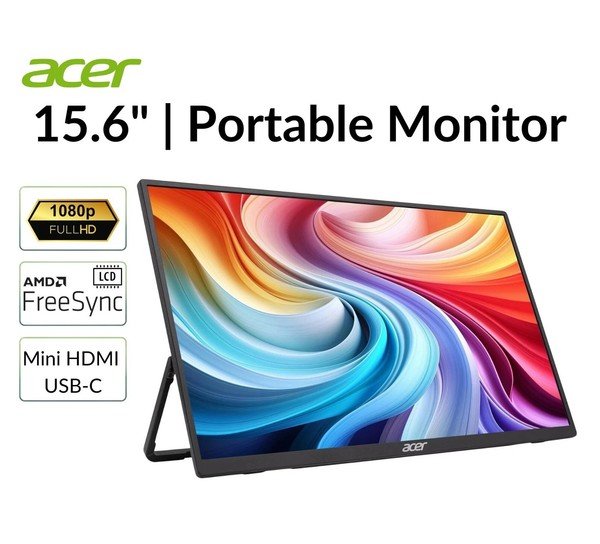 Acer 15.6 inch portable monitor, refurb