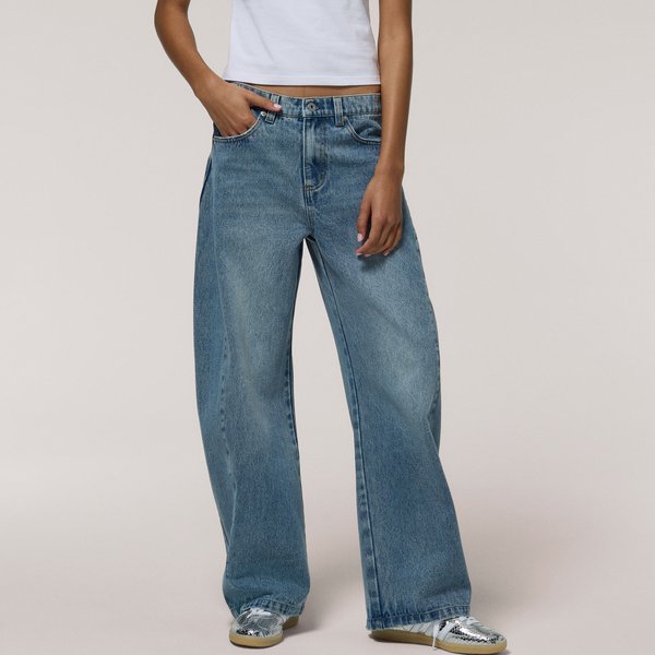 Cozi denim barrel pants