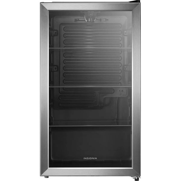 Insignia 115-can beverage cooler, glass shelves