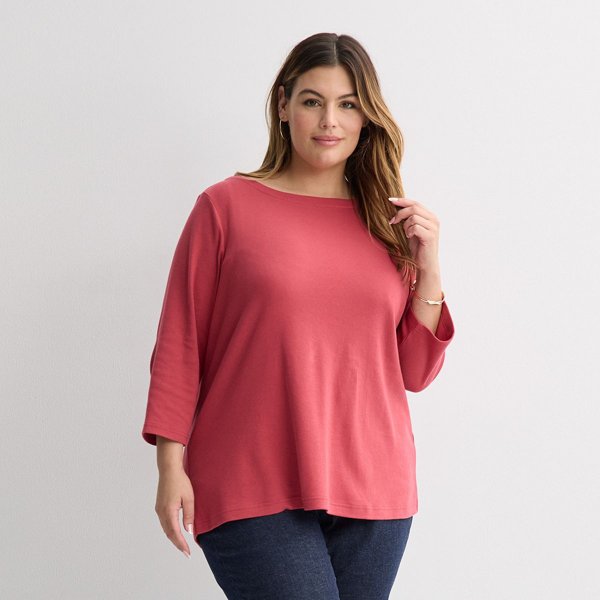 Croft and Barrow plus boatneck top