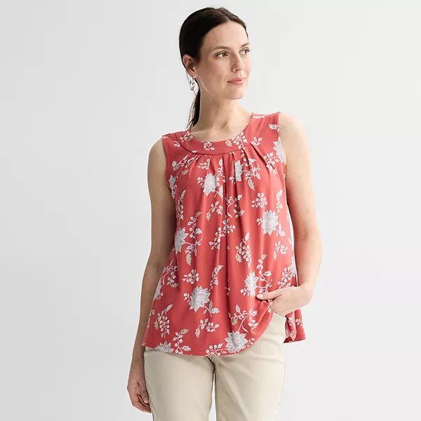 Croft and Barrow pleated tank top