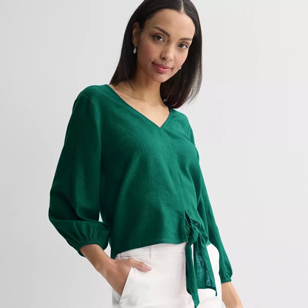 Nine West tie-waist blouse