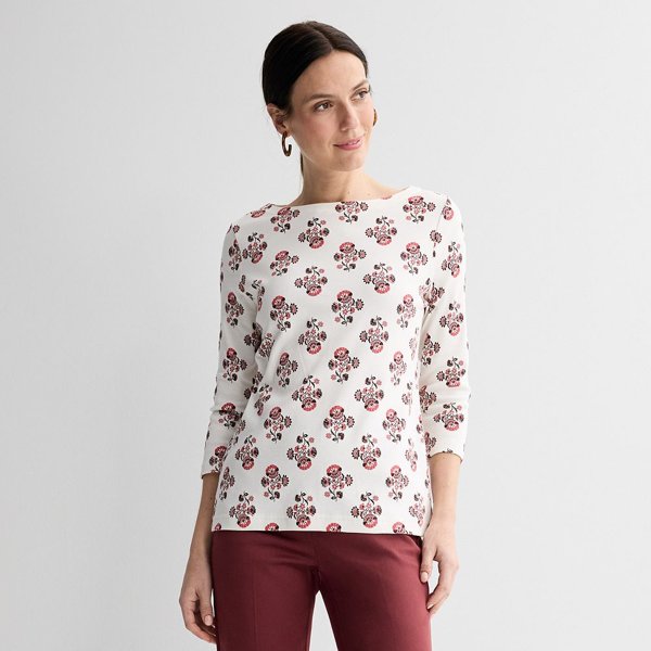 Petite Croft and Barrow boatneck top