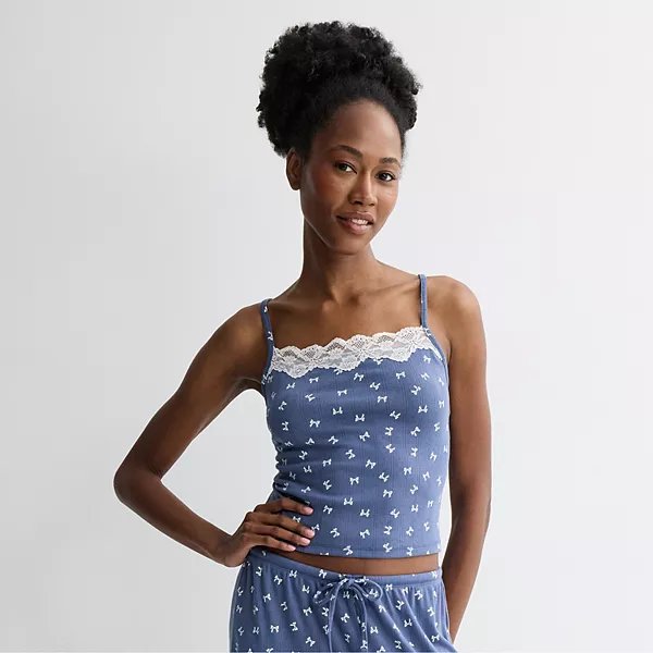 Pink Republic pointelle lounge cami