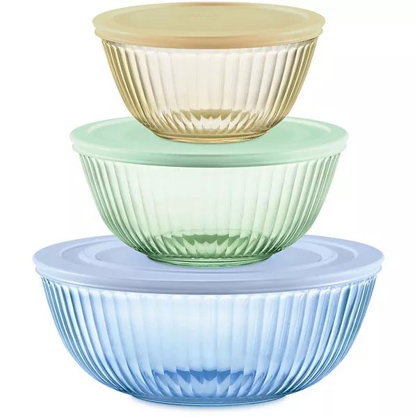 Pyrex 6-pc lidded mixing bowls