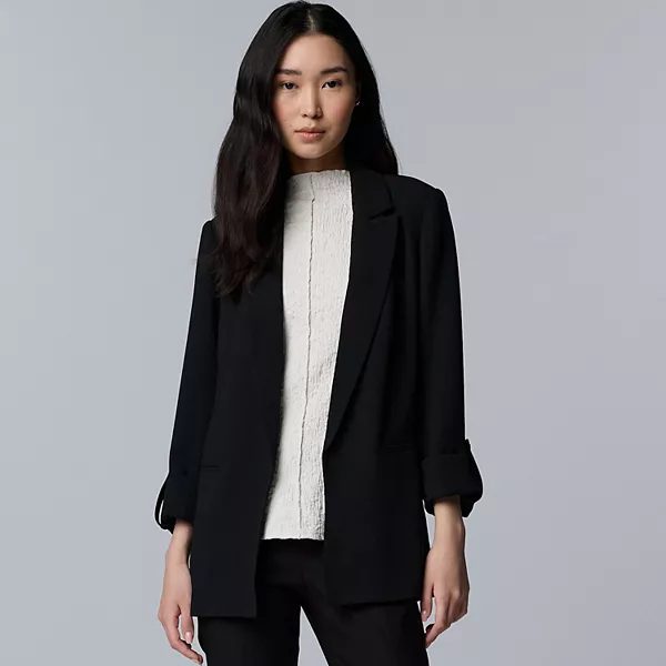 Simply Vera roll tab blazer