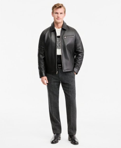 Michael Kors men's leather jacket