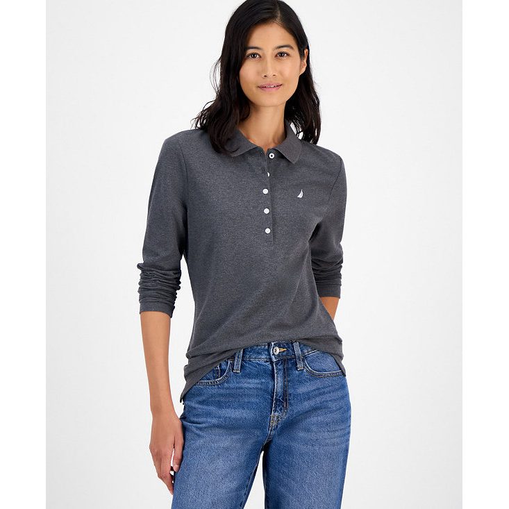 Nautica women's long sleeve polo