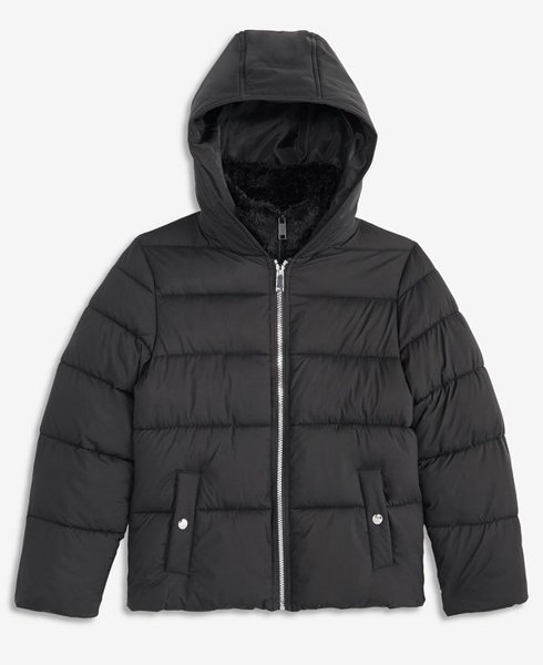 S Rothschild girls sherpa-vest puffer