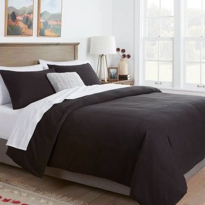 Threshold washed cotton sateen duvet cover +