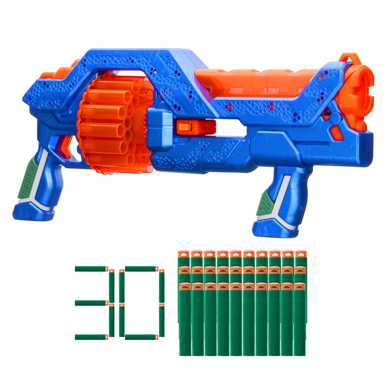 Air Warriors Mayhem Outrage 30-dart drum pump-action dart blaster