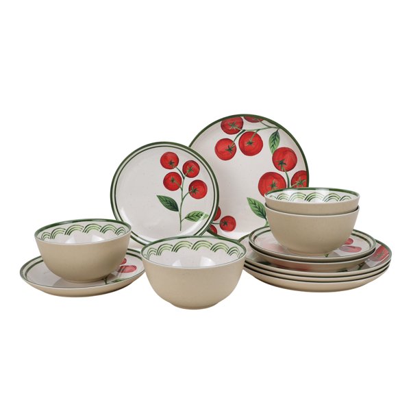 BH&G 12-pc bamboo dinnerware set