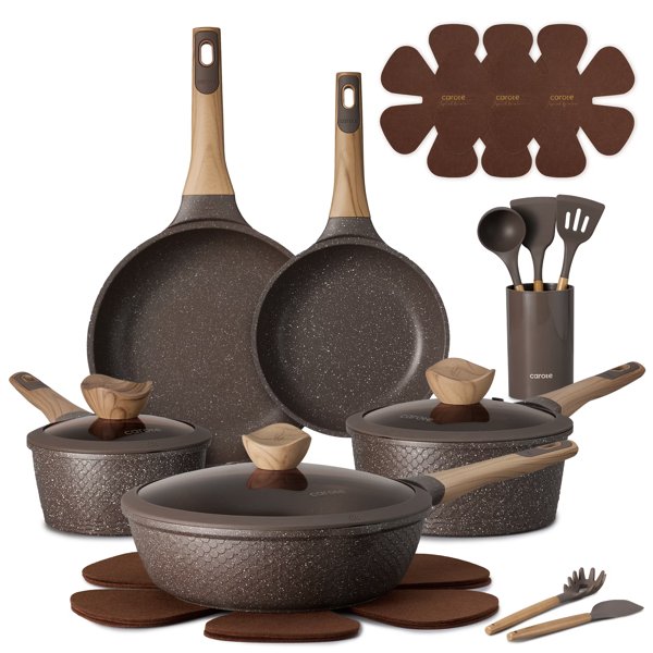 CAROTE 18-pc nonstick cookware set