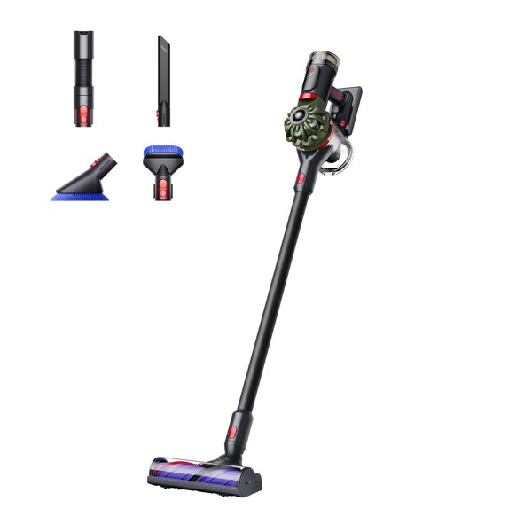 Dyson V8 Cyclone Cordless Vacuum + Car Cleaning Kit, Black/Khaki (New, Newest Gen)
