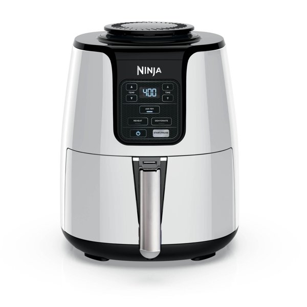 Ninja 4-quart air fryer AF100WMWH: air fry, reheat, dehydrate, White