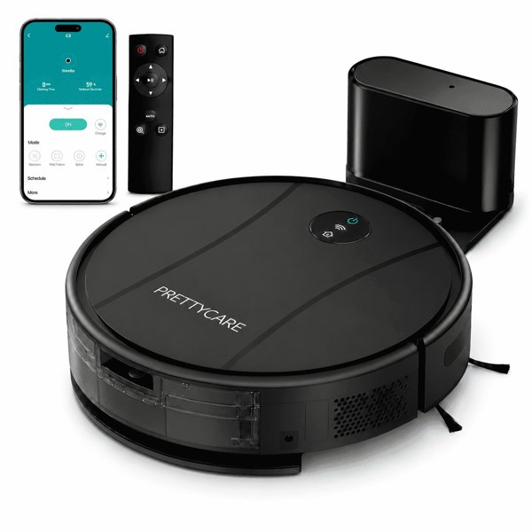 PrettyCare C2-v2 robot vacuum and mop combo, 8000Pa suction