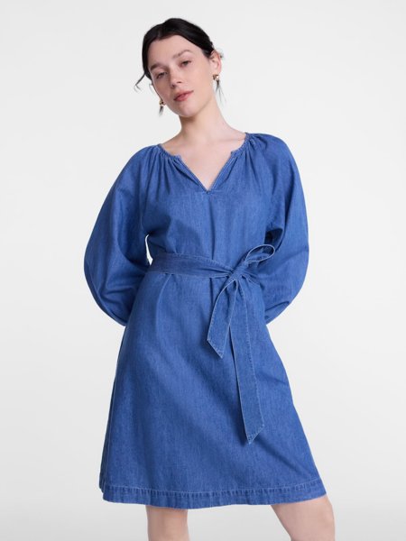 Scenario balloon-sleeve mini dress