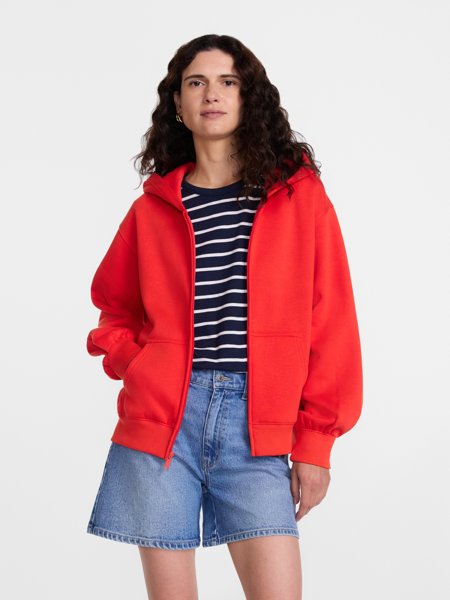 Scenario zip fleece hoodie
