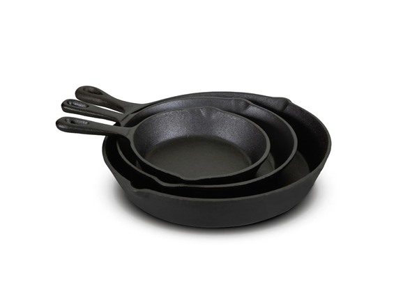 Jim Beam cast iron skillet set