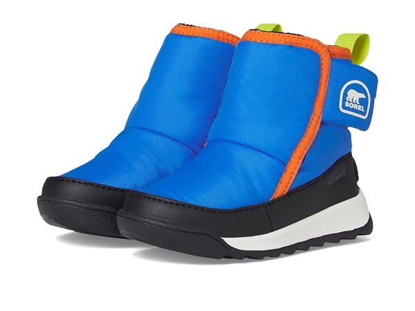 SOREL Kids Whitney II Plus waterproof winter bootie (Big Kid), Harbor Blue/Jet